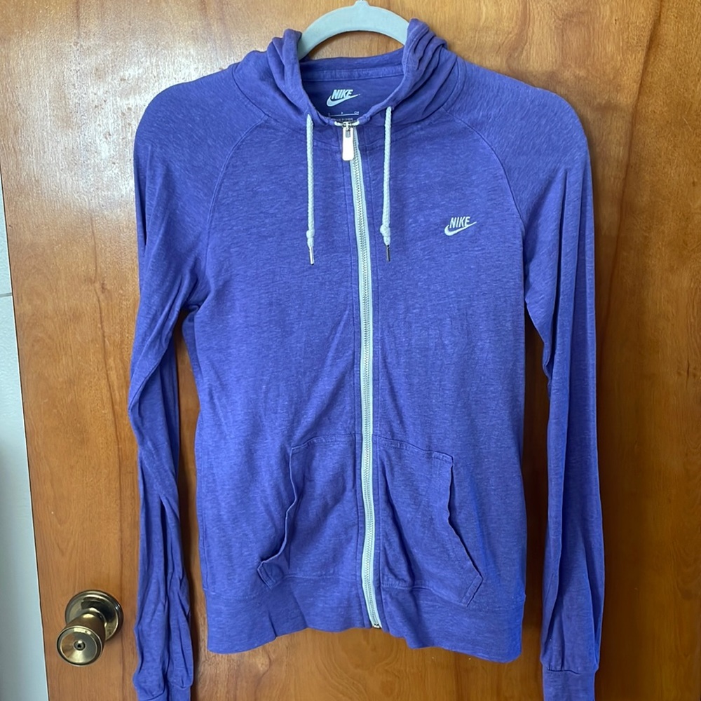 Nike purple zip up sweatshirt